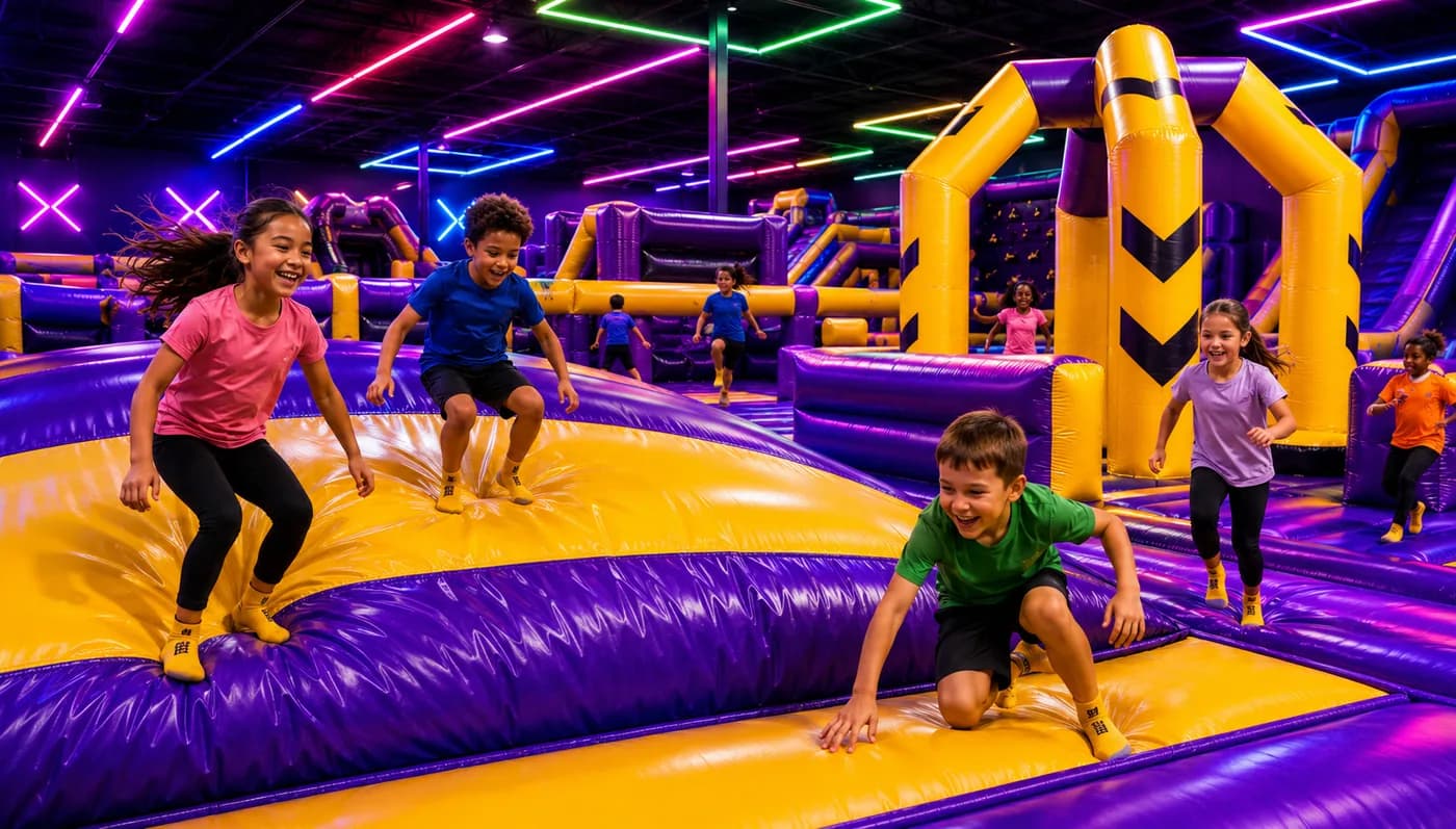 Family entertainment franchise candidate experience at Super Llama Inflatable Park