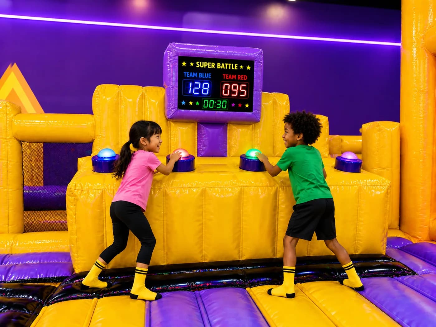 Kids group event at Super Battle attraction